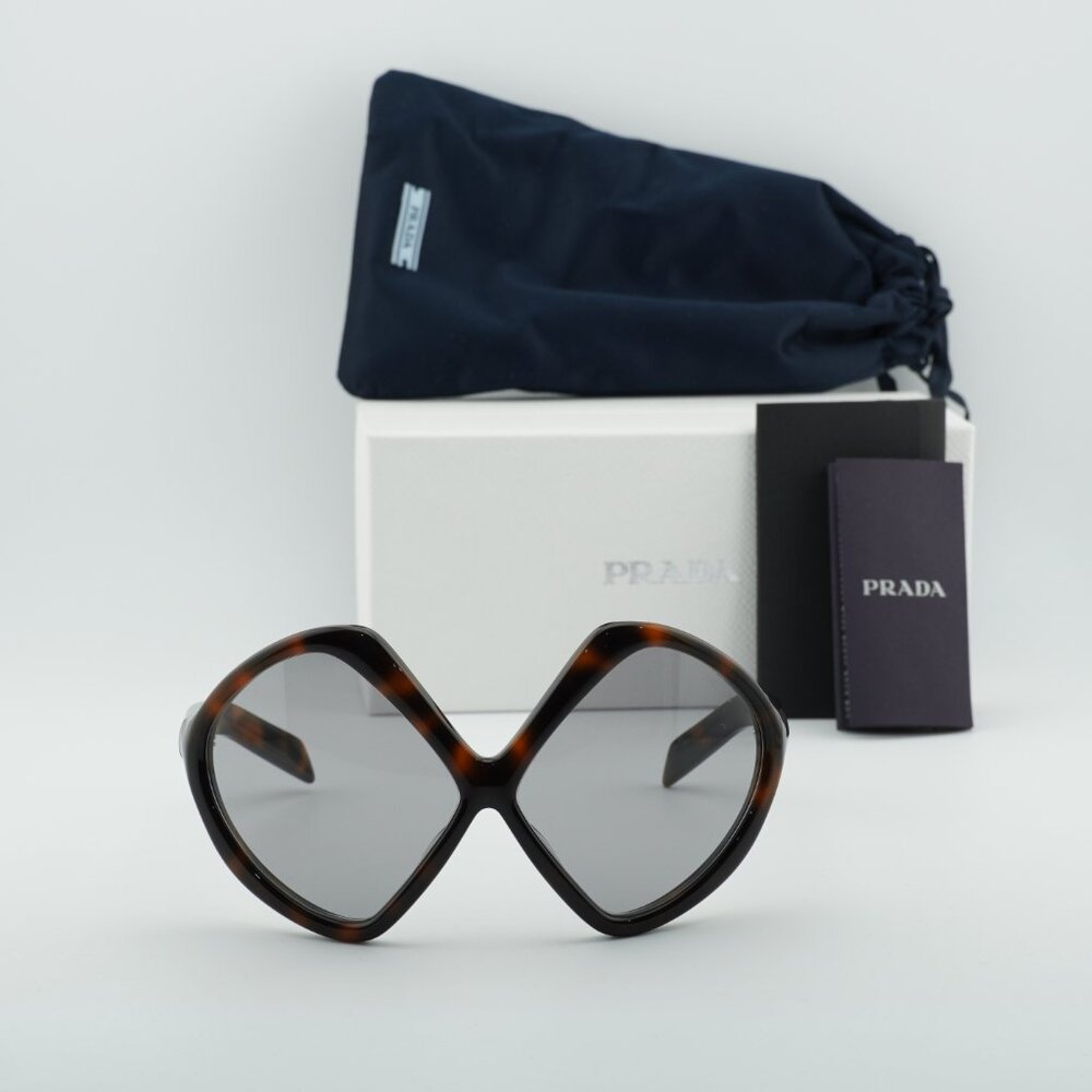 Prada PRB21S 20D50Q Geometric Sunglasses – Juniper Havana\ Grey - Picture 2 of 10